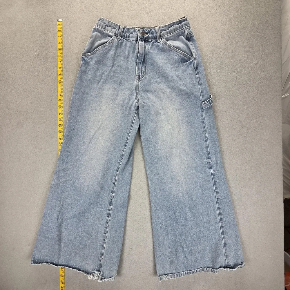 Cider Jeans Womens L Blue High Rise Wide‎ Leg Baggy Y2K Carpenter Fits 27x28